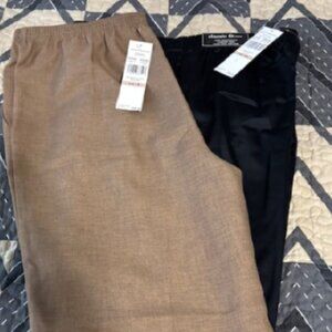 Lot of sz 12 Alfred Dunner dress slacks NWT Black & Taupe